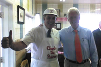 Charlie and Bill Clinton